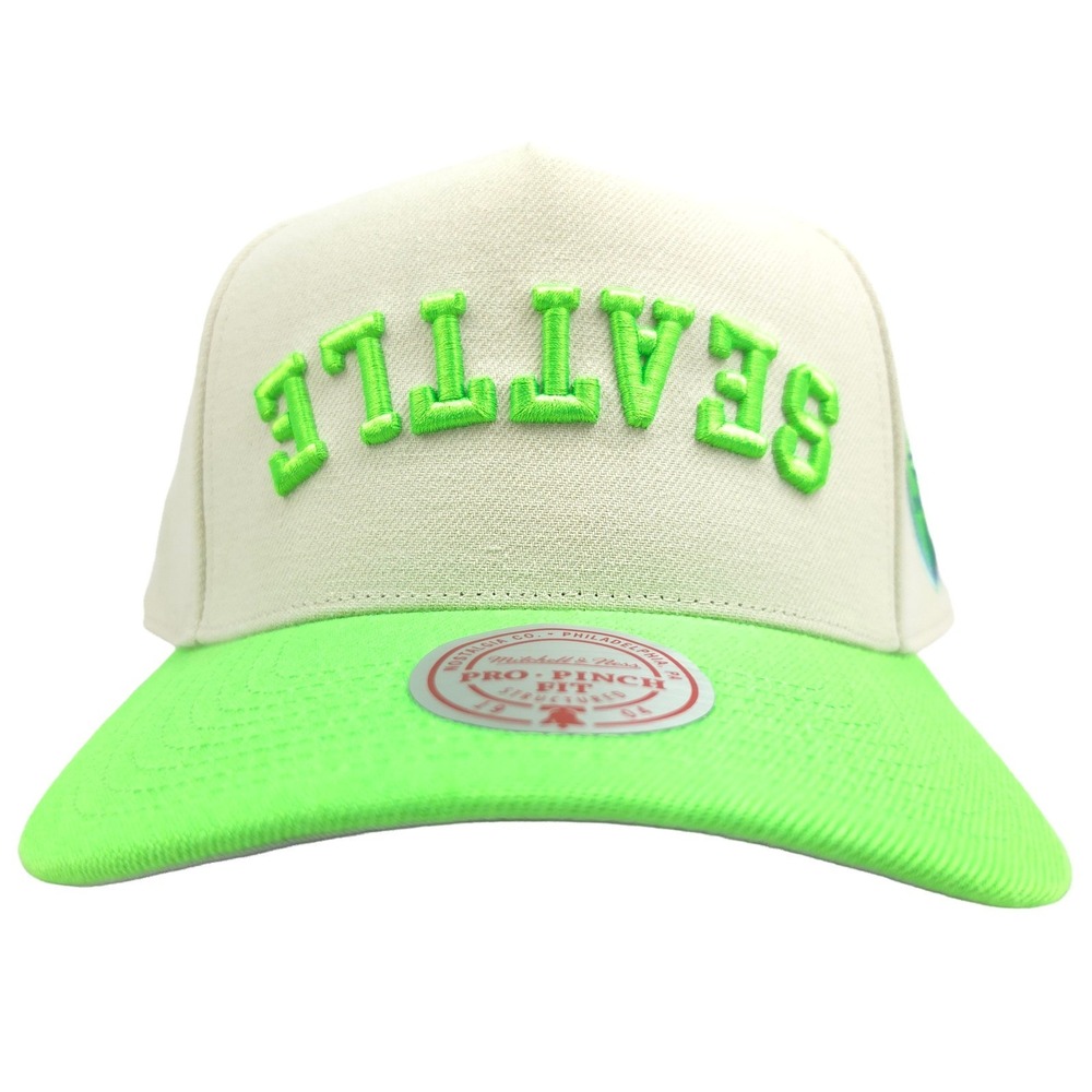Seattle Sounders Mitchell & Ness MLS Pro Fit Snapback Hat Cap 3D Logo NWT